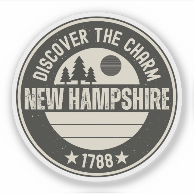 Sticker Explorez le New Hampshire - Des designs pour tous  (Devant)