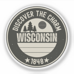 Sticker Explorez Wisconsin - Conceptions pour chaque amour
