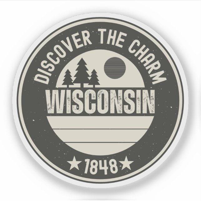 Sticker Explorez Wisconsin - Conceptions pour chaque amour (Devant)