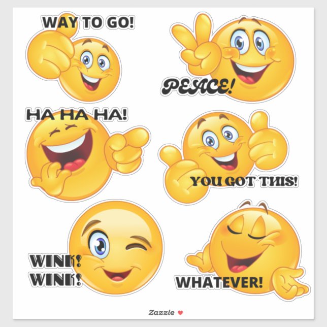 Sticker Expressions faciales Emoticon Emoji (Feuille)