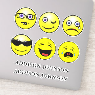 Sticker Expressive Emoji Face 6 Collection Nom personnalis