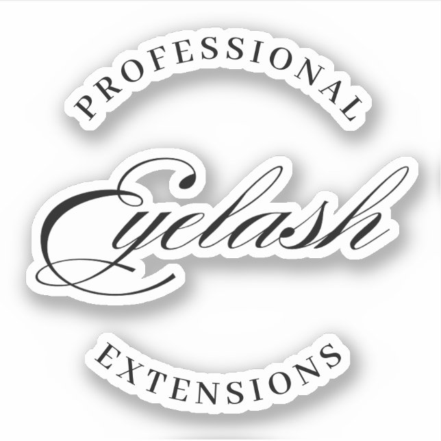 Sticker extensions de cils professionnels salon de beauté  (Devant)