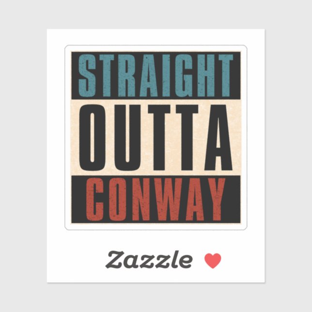Sticker Extérieur droit Conway Arkansas AR (Feuille)