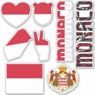 Sticker Extraordinaire Monaco forme les symboles nationaux