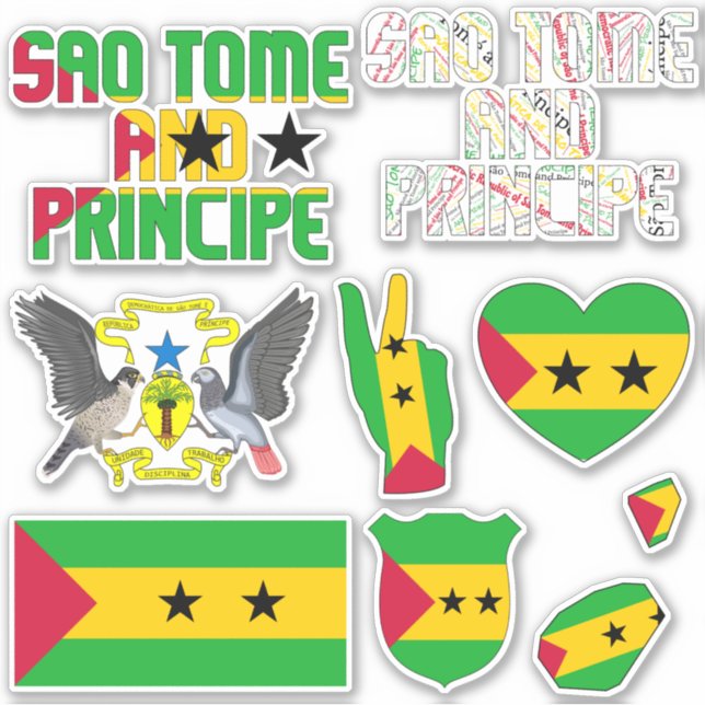 Sticker Extraordinaire Sao Tomé-et-Principe Formes nationa (Devant)