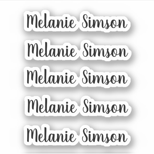 Sticker Extraordinaire script blanc nom personnalisé (Devant)