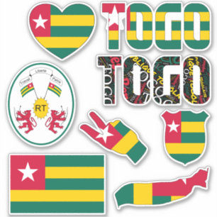 Sticker Extraordinaire Togo Forme les symboles nationaux