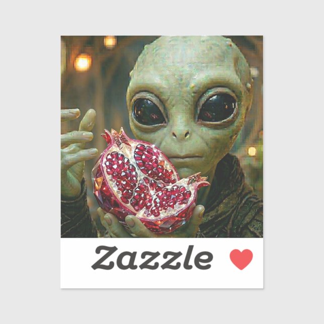 Sticker Extraterrestre  Alien et Grenade   (Feuille)