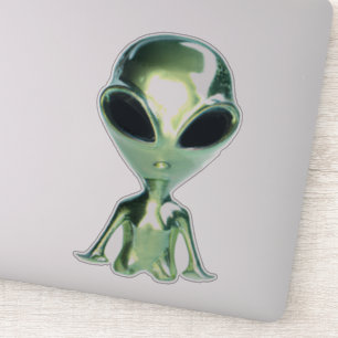 Sticker Extraterrestres Alien Metallic