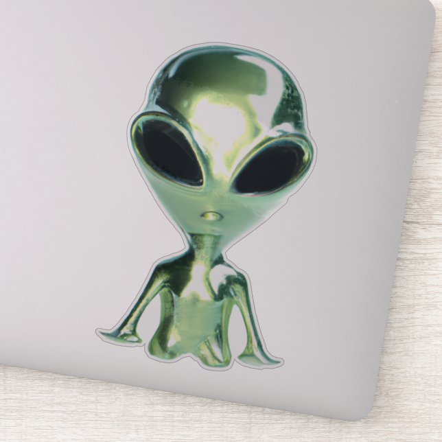 Sticker Extraterrestres Alien Metallic (Détail)