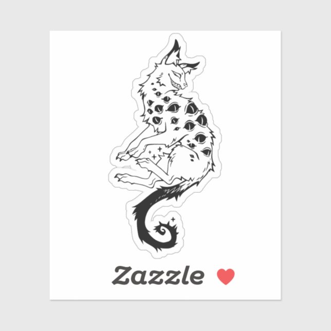 Sticker "Eyed beast" (Feuille)