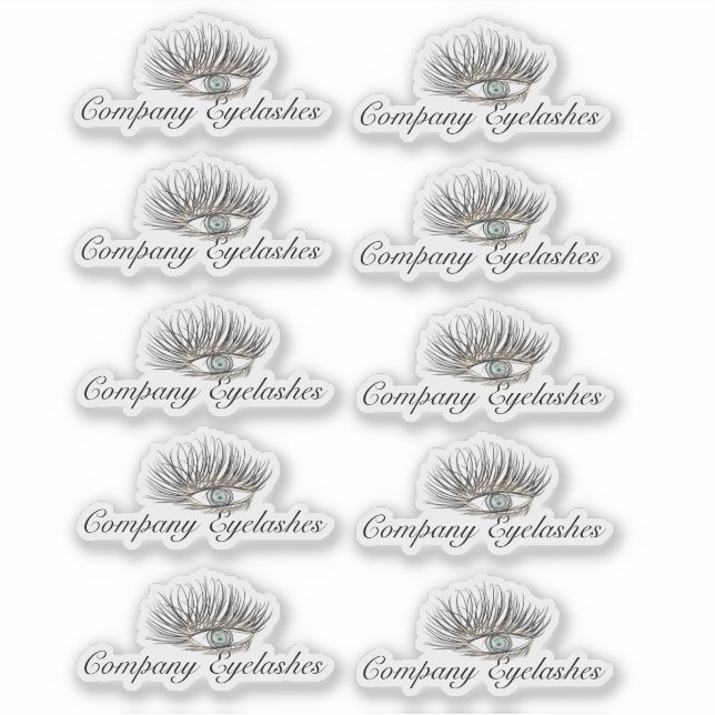 Sticker Eyelashes moderne Emballage Nom d'entreprise Stick (Devant)