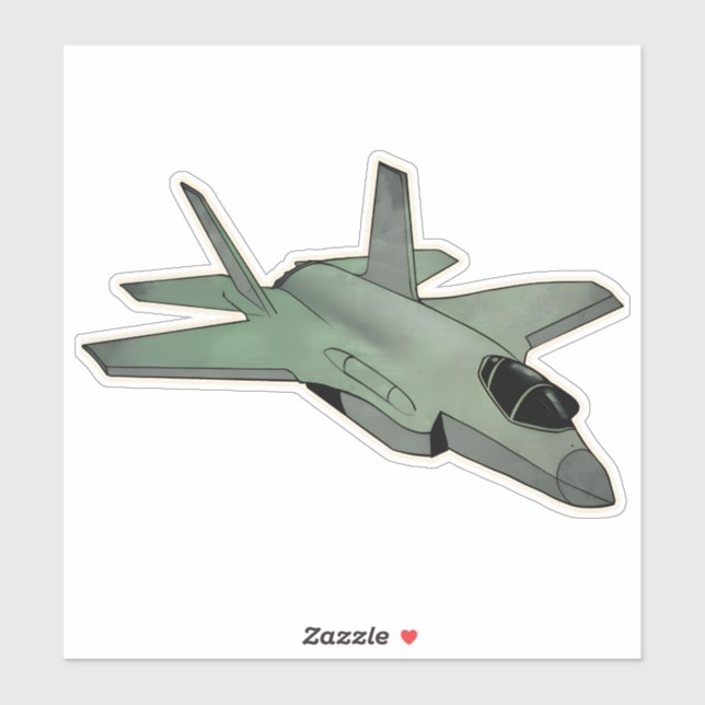 Sticker F-35 Lightning II, Avion de chasse à réaction (Feuille)