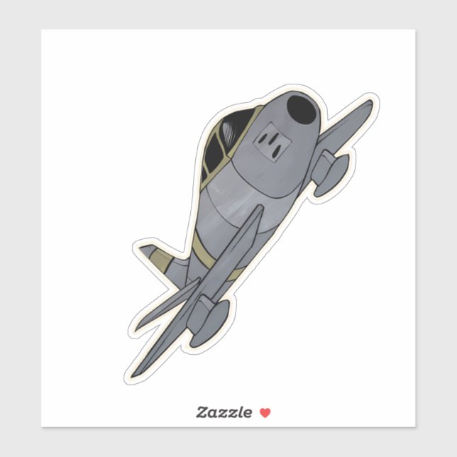 Sticker F-86 Saber, Avion de chasse à réaction (Feuille)