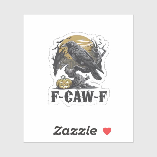 Sticker F-Caw-F Classic Minimal Design (Feuille)