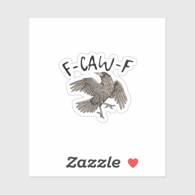 Sticker F-Caw-F Classique Esthétique Décontracté (Feuille)