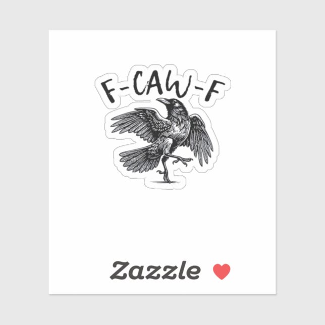 Sticker F Caw F Essentiel Classique Esthétique (Feuille)