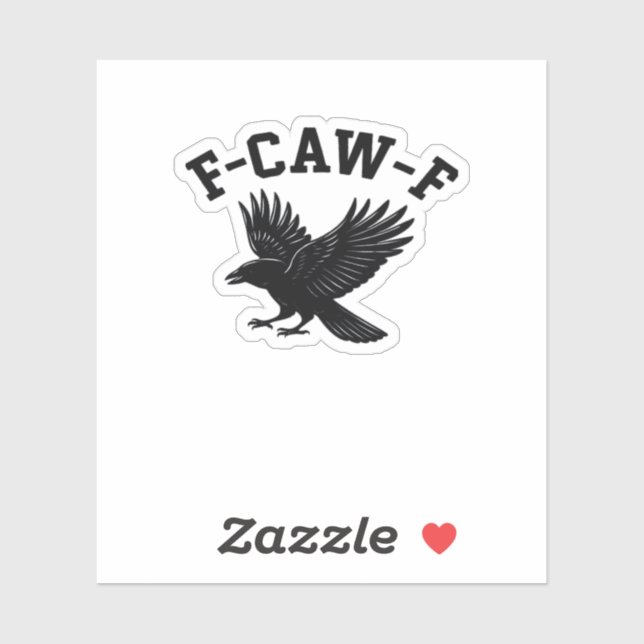 Sticker F-Caw-F Meme Funny Trendy (Feuille)
