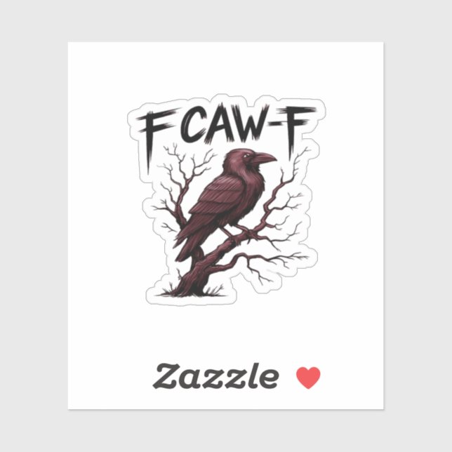 Sticker F-Caw-F Raven Classic (Feuille)