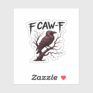 Sticker F-Caw-F Raven Classique