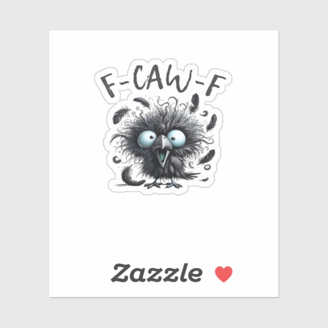 Sticker F Caw F Retro Classic Style (Feuille)