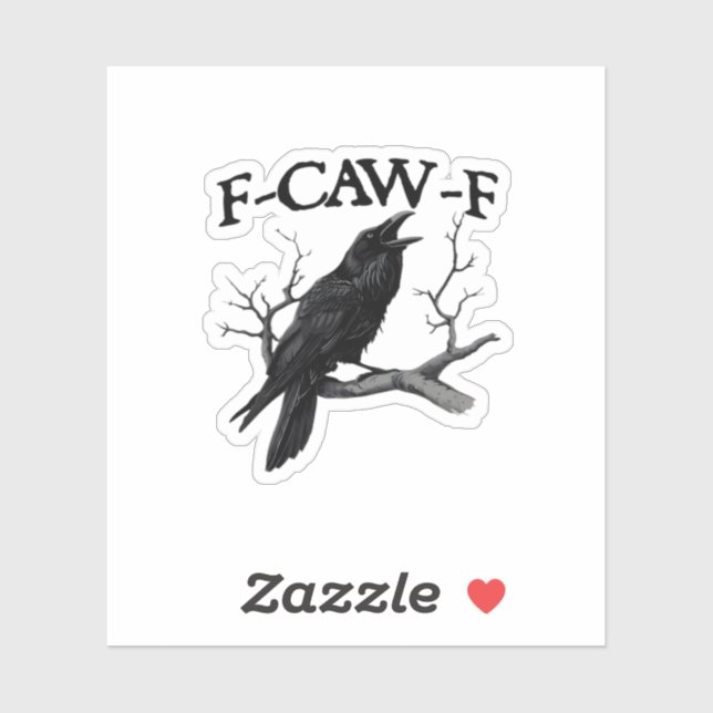 Sticker F Caw F Vintage Graphic Classic (Feuille)