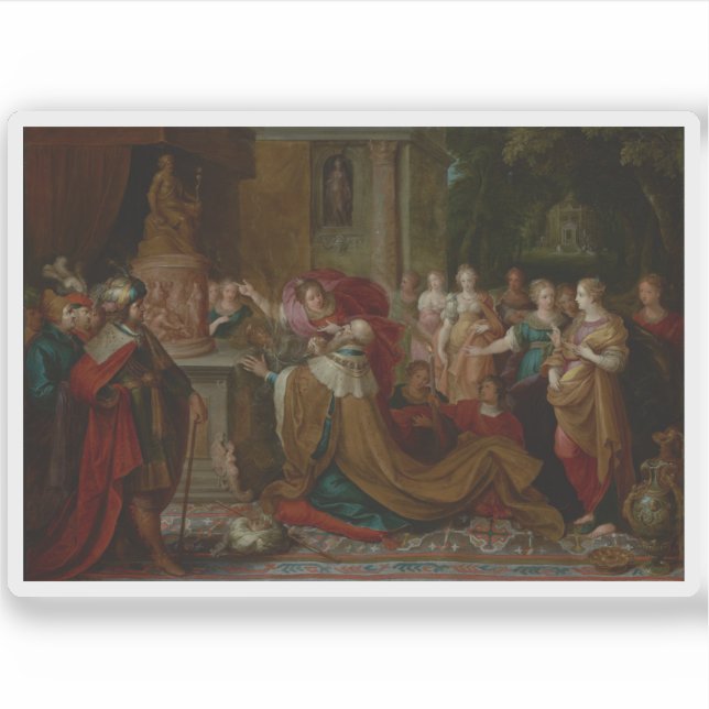 Sticker F. Francken le Jeune - L'Idolatrie de Salomon (Devant)