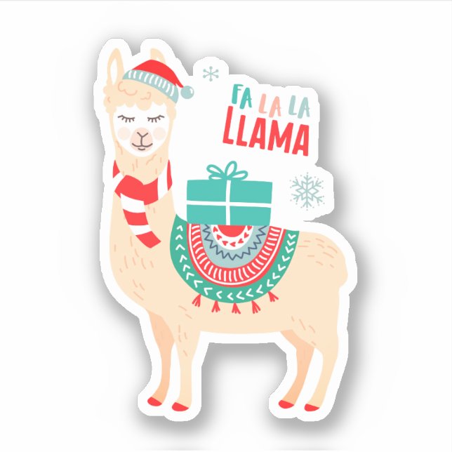 Sticker Fa La Llama | Noël (Devant)