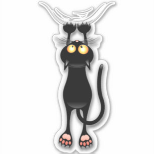 Sticker Fabric de Cat funny