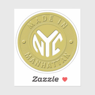 Sticker Fabriqué À New York À Manhattan