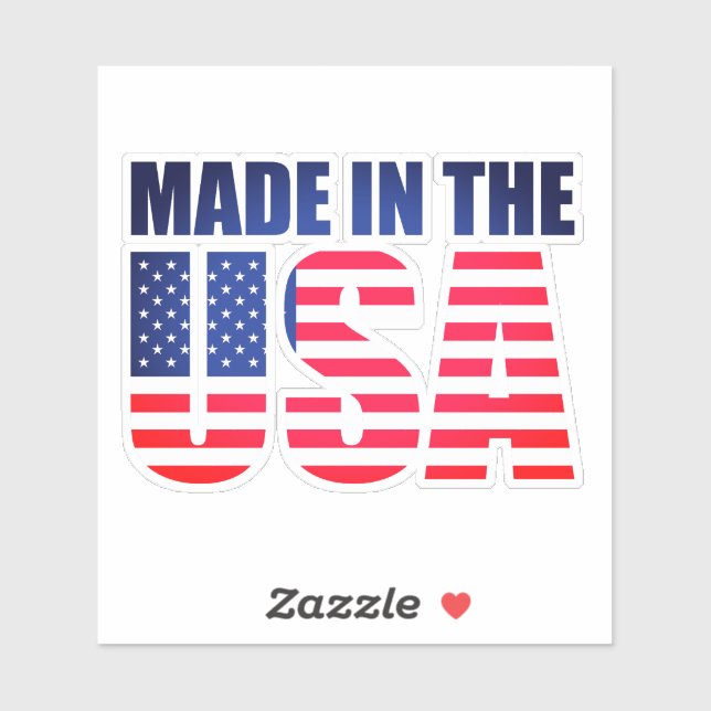 Sticker Fabriqué aux Etats-Unis (Feuille)