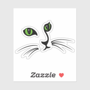 Sticker Face de chat mignonne