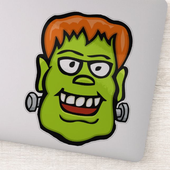 Sticker Face Frankenstein | Monstre d'Halloween (Détail)