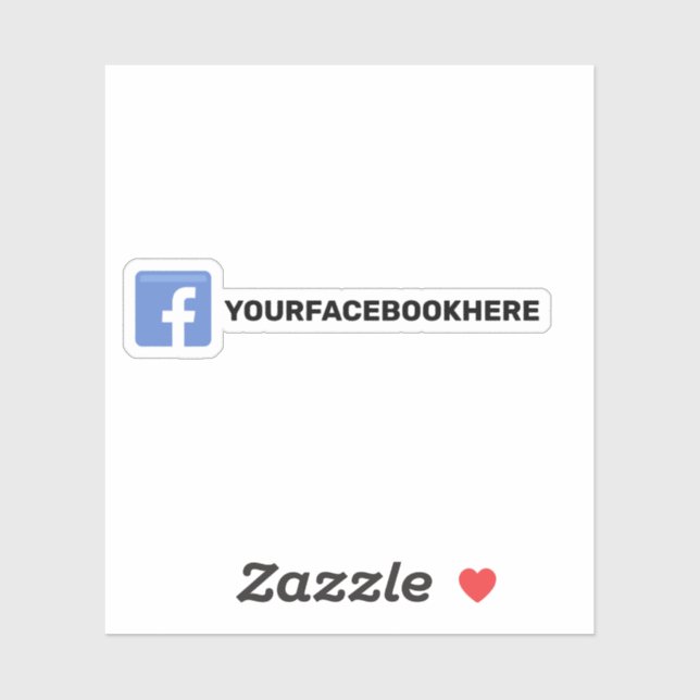 Sticker Facebook personnalisé Médias sociaux (Feuille)
