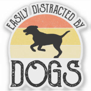 Sticker Facilement Distrait Par Les Chiens