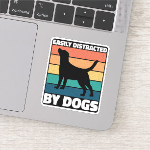 Sticker Facilement Distrait Par Les Chiens Amoureux De Chi