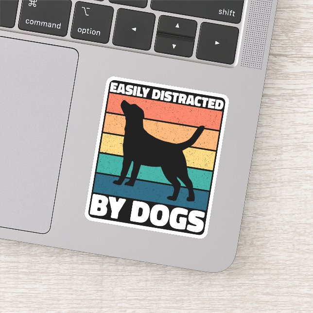 Sticker Facilement Distrait Par Les Chiens Amoureux De Chi (Détail)