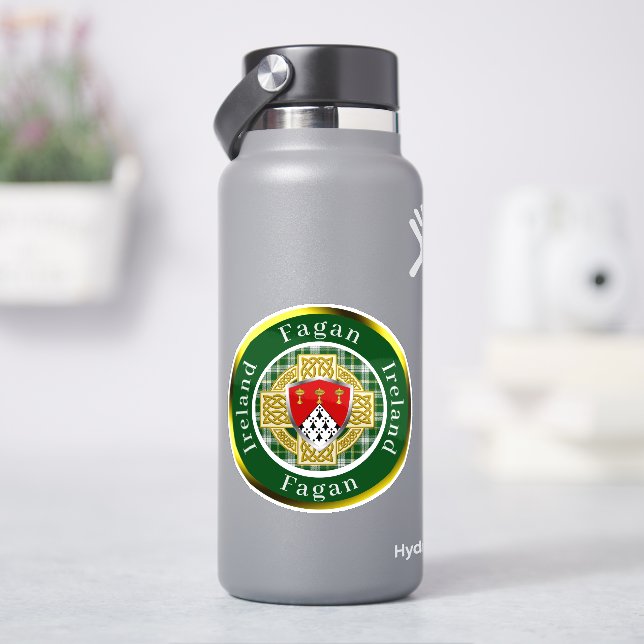Sticker Fagan Shield & Croix celtique Personnalisé (HydroFlask)