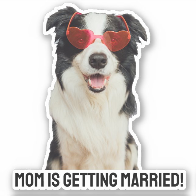 Sticker Faire-part Mariage Personnalisé Pour Animaux De Co (Devant)