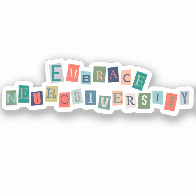 Sticker Faire place à la neurodiversité | Sensibilisation  (Recto)
