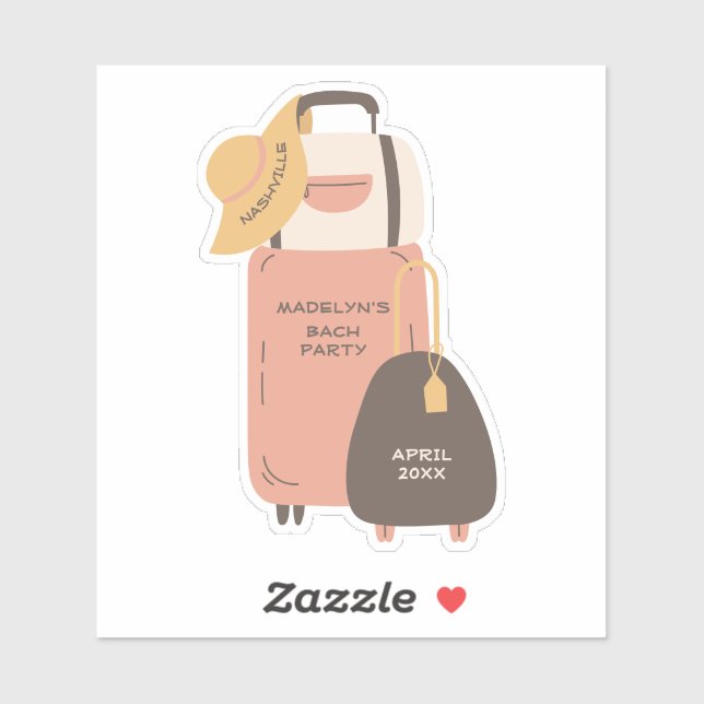 Sticker Faire ses valises Bagages Destination Enterrement  (Feuille)