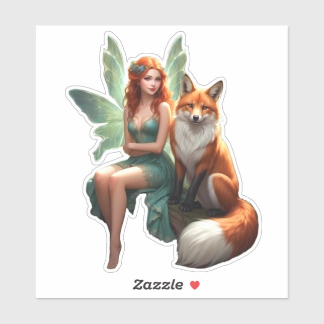Sticker Fairy and Fox (Feuille)