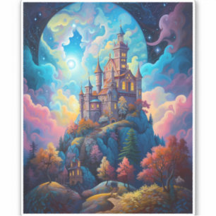 Sticker Fairy Tale Castle Imaginaire Art
