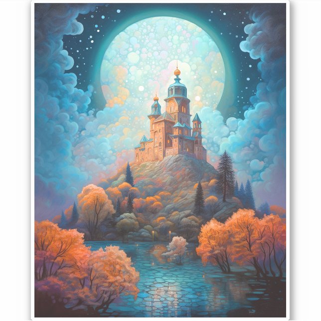 Sticker Fairy Tale Castle Imaginaire Art (Devant)