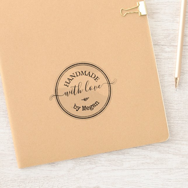 Sticker Fait à la main avec amour Crafting Mailing (Carnet)