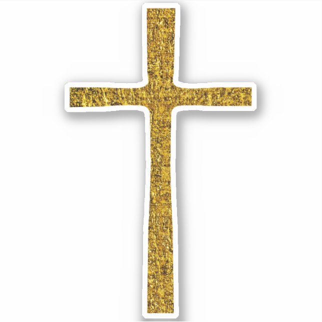 Sticker Faith Cross Gold (Devant)