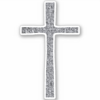 Sticker Faith Cross Silver