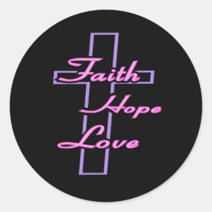 Sticker Faith Hope Love