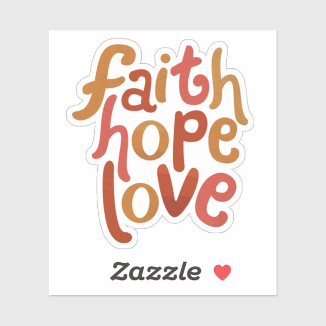 Sticker Faith Hope Love (Feuille)