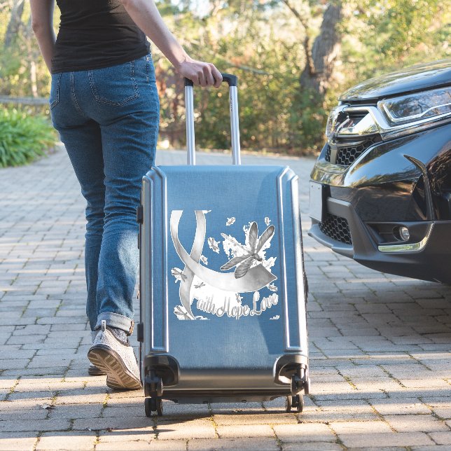 Sticker Faith Hope Love Melanoma Awareness Dragonfly (Valise Insitu)